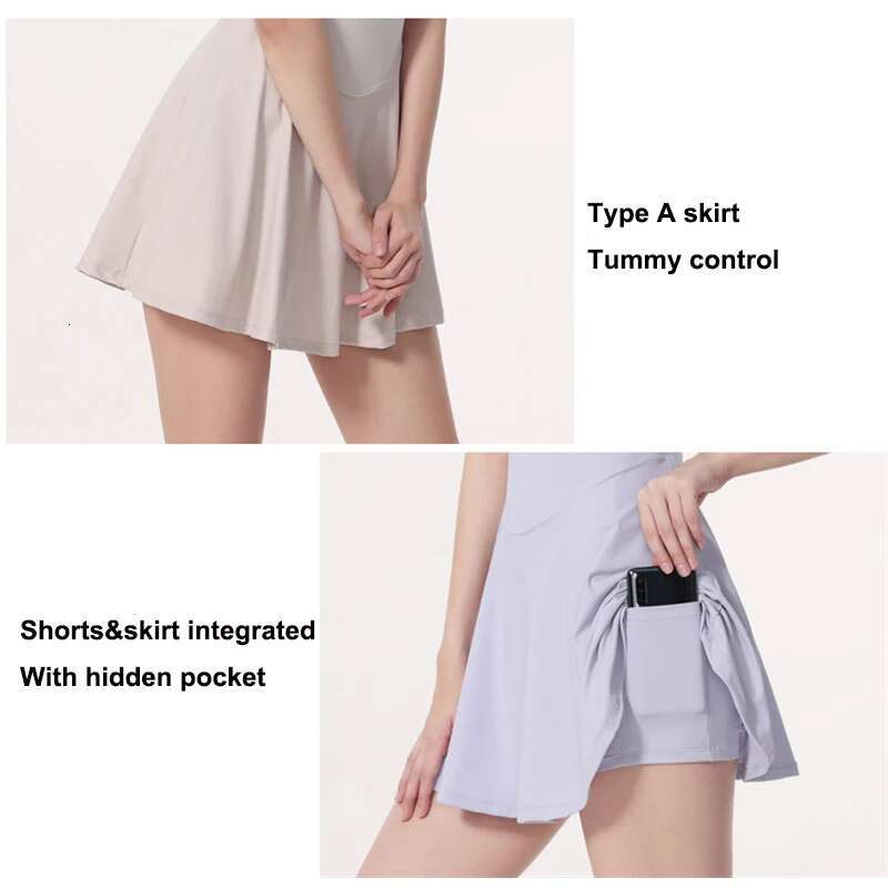 Tennis Yoga Outdoor Gym Sports Fiess Casual Skirt Clothes Training Suit Golf Badminton Dress Women Sportswear
