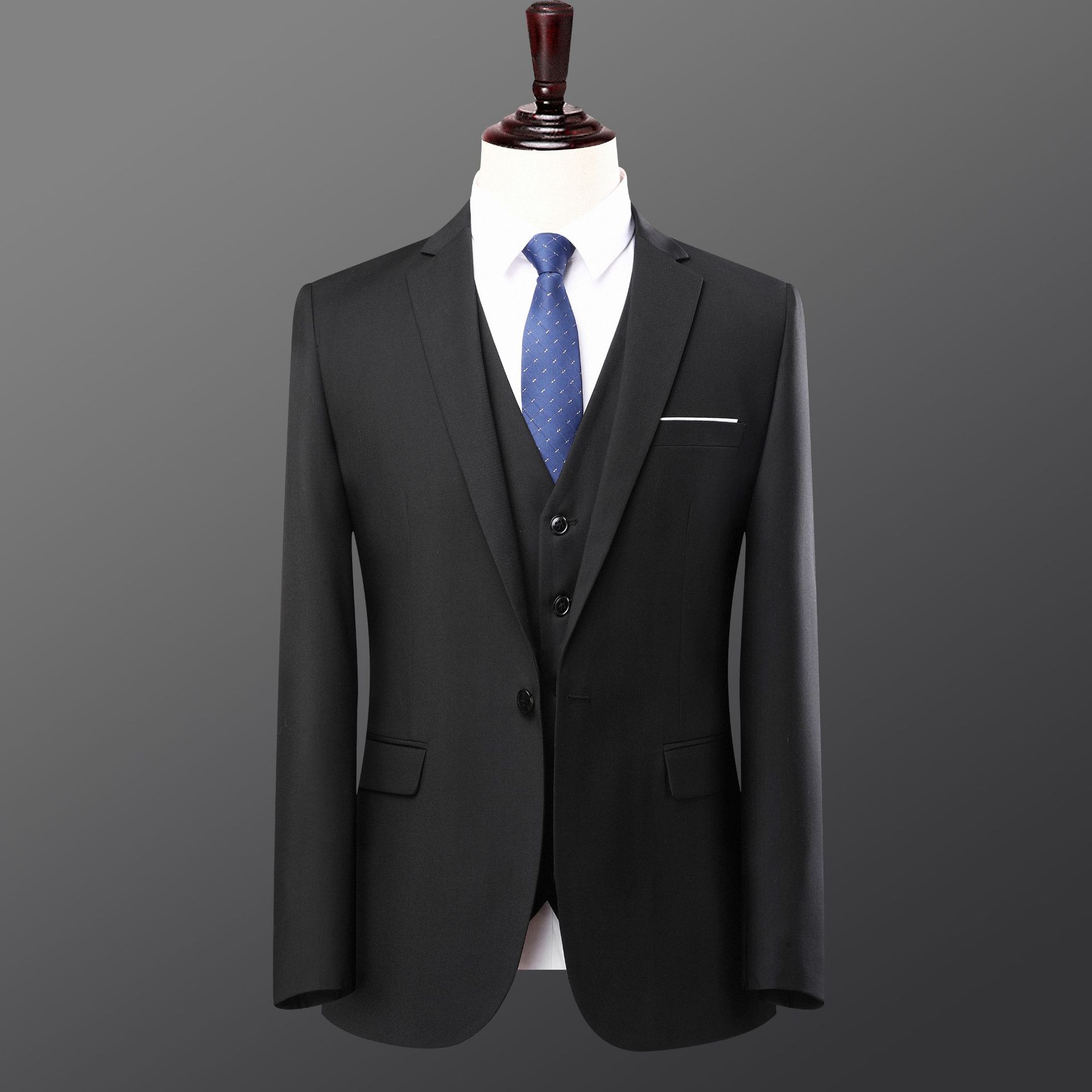 Z220Stylish Men's Black Suits - Sophisticated Professional Apparel Collection