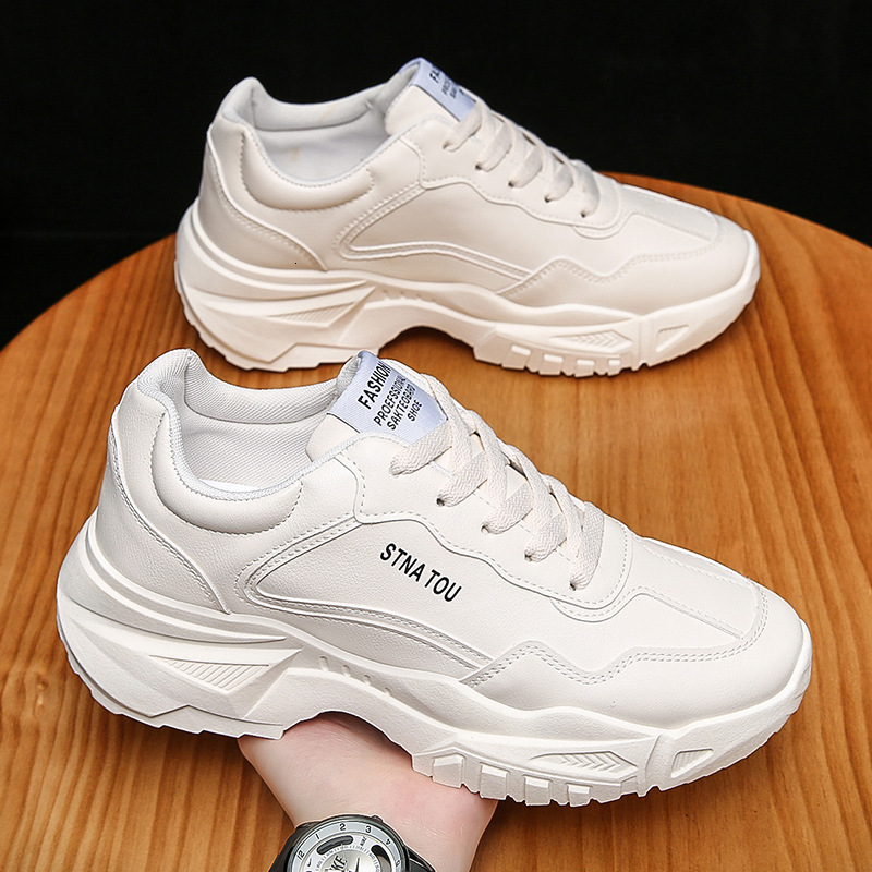 Dad's For Men 2025 Spring New Korean Edition Sports Running Thick Sole Student Men's Trendy Casual Shoes