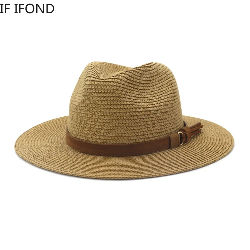 Small 52-54cm Kids Hats For Boys Girls Summer Sun Protection Beach Straw Hats Outdoor Holiday Panama Jazz Hat Sombreros De Mujer 250227
