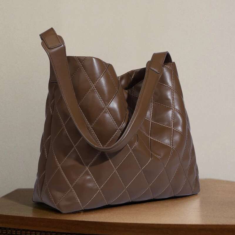 Classic Large Capacity Bags For Womens Designer Handbag Purse New In Vintage PU Embroidery Rhombus Underarm Shoulder