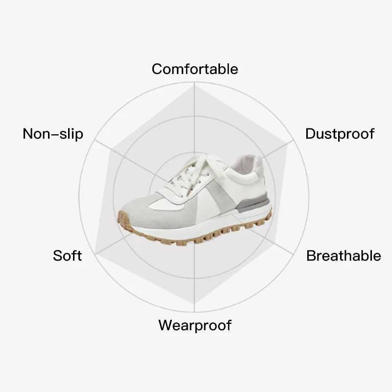BeauToday Casual Sneakers Wen Suede Leather Patchwork Mixed Lace-Up Round Toe Platform Shoes Lady Flats hot Handmade 29130 Z250301