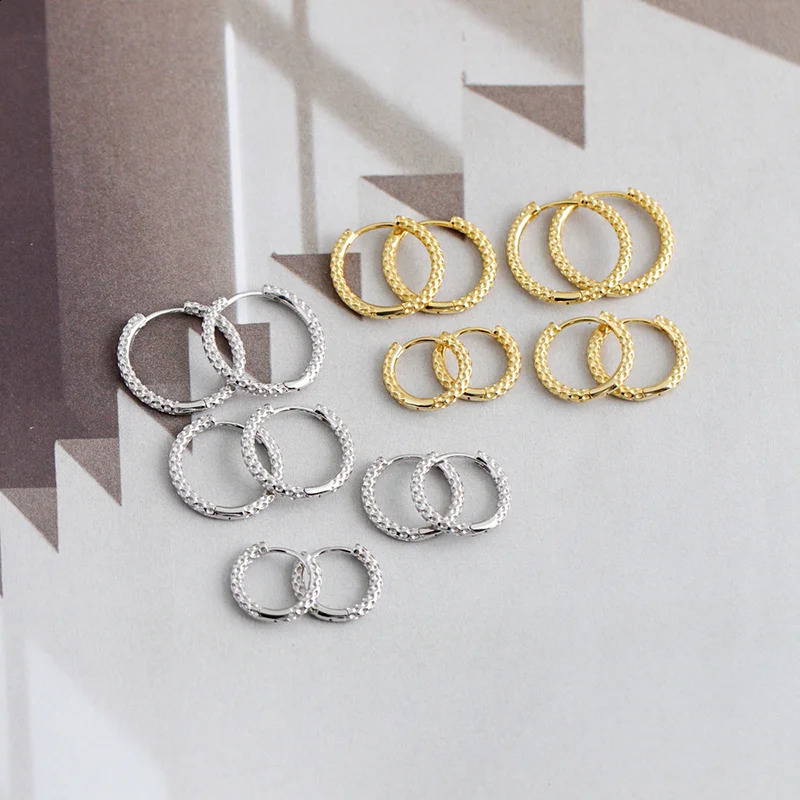 WOOZU 925 Sterling Silver Fine Round Hoop Earrings for Women Man Fashion Pretty Ear Rings Casual Party Jewelry Holiday Gifts 250228