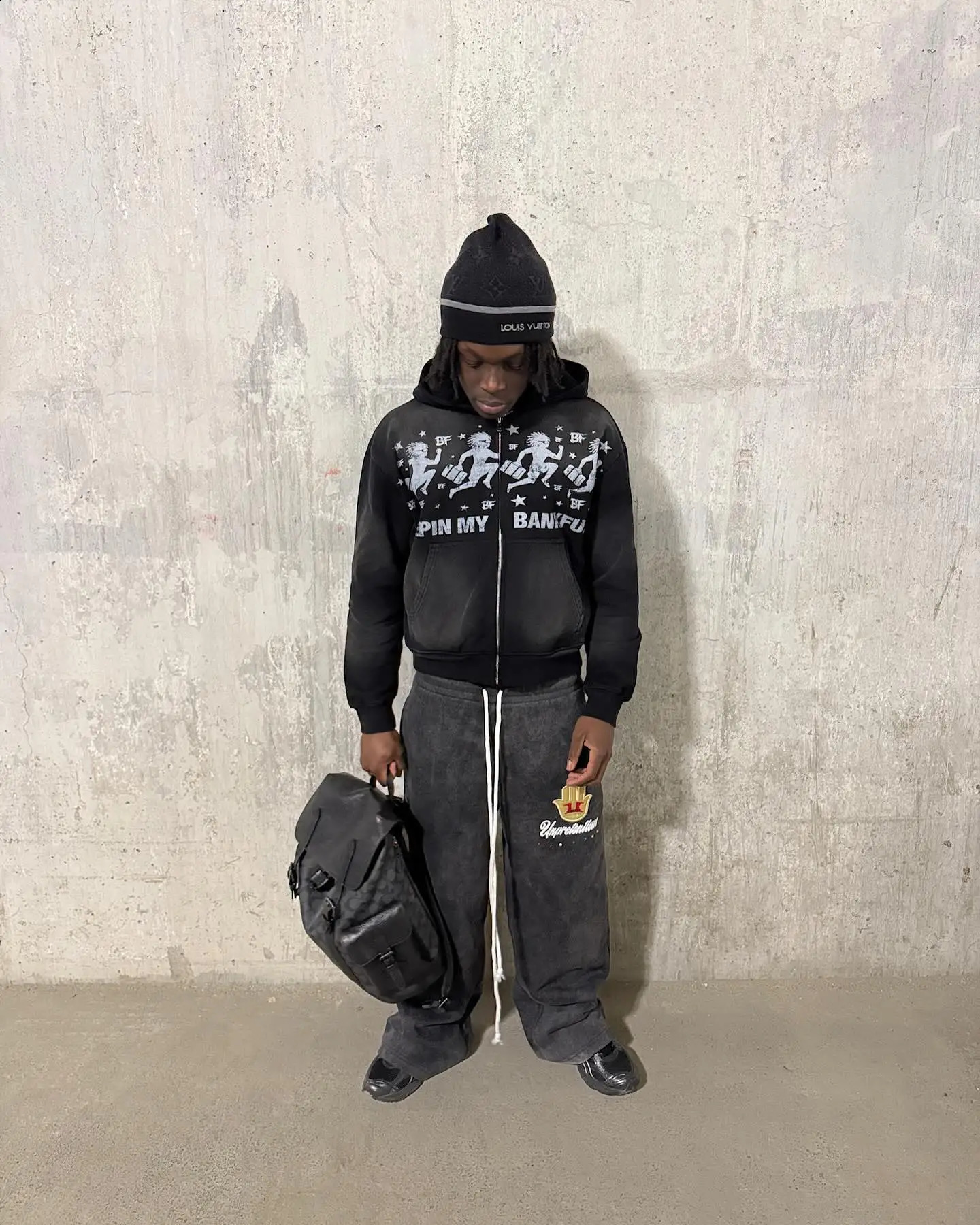 American Retro Letter Graphic Printing Super Cotton Zipper Hoodie Men Y2K Trend Harajuku Hip Hop Gothic Casual Sweatshirt 250225