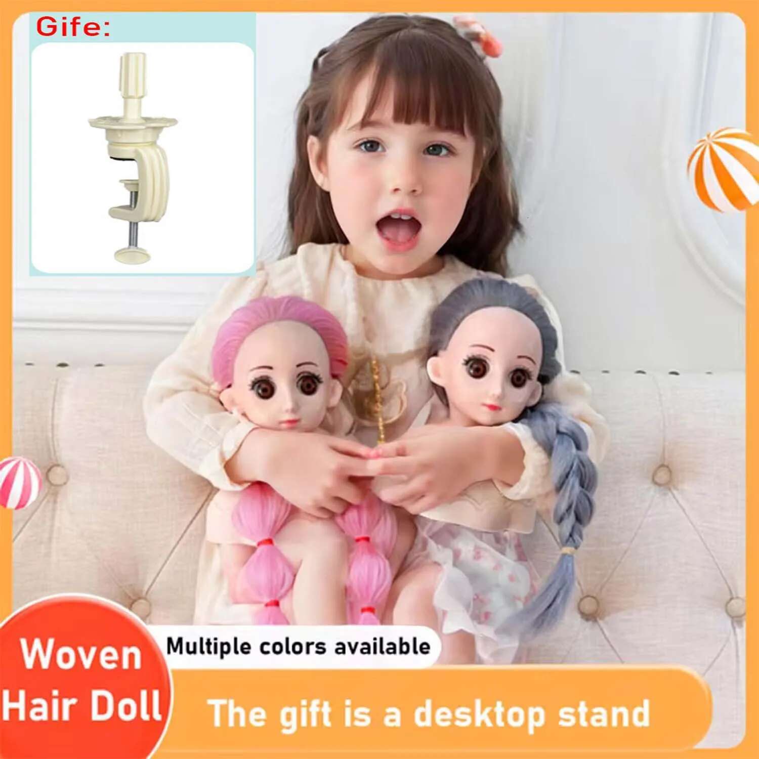 With Manikin Doll For Styg And Braiding Practice Synthetic Training Cute Mannequin Head Hair