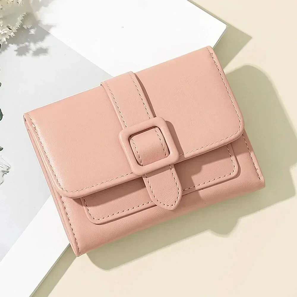 Candy Colored Small Wallet PU Leather Coin Paste Women's Card Holder Mini Designer Standard Women's Solid Wallet