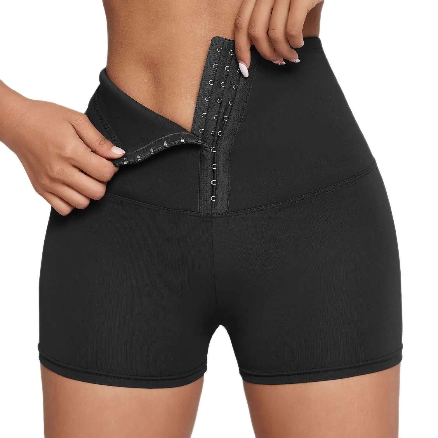 CHRLEISURE Women Breasted Yoga Sexy Butt Lift Fiess Shapewear Abdomen Tights Gym High Waist Stoh Cycg Shorts