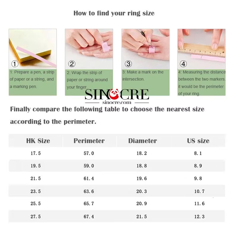 New Moissanite Men's Ring Sinocre Jewelry
