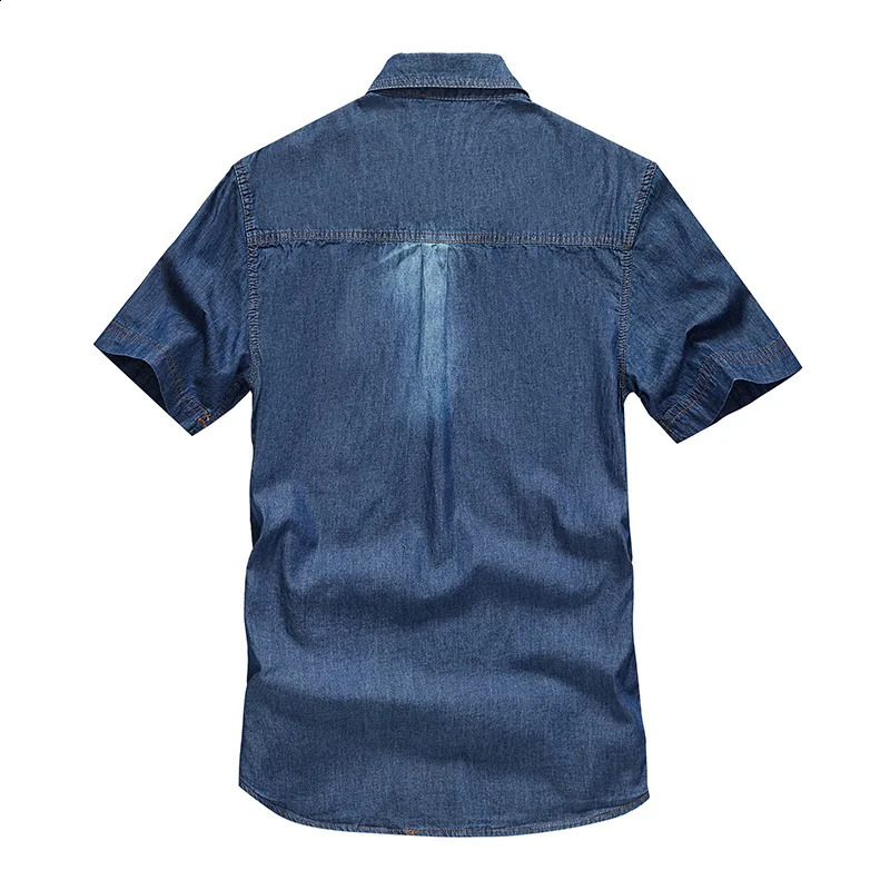 Shirt Mens Clothing Short Sleeve Shirts Denim Tiki Fashion Blouses Social Tshirts Hawaiian Cotton 250226