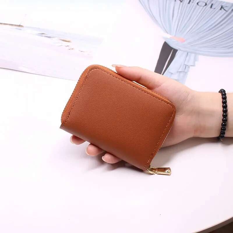 Ladies/men's Business Red/black/grey/yellow/blue/multi Card Holder 26 Zipper Card Wallet