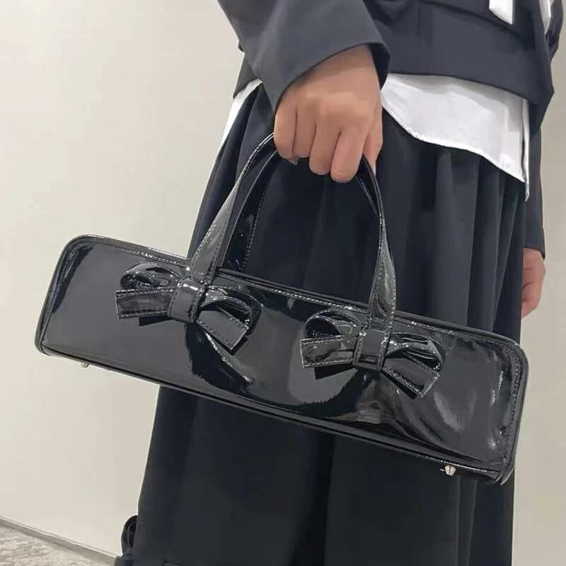Style Bags For Women Designer Handbag Purses3 New In PU Brightening Process Bow Long Shape Casual Wrist
