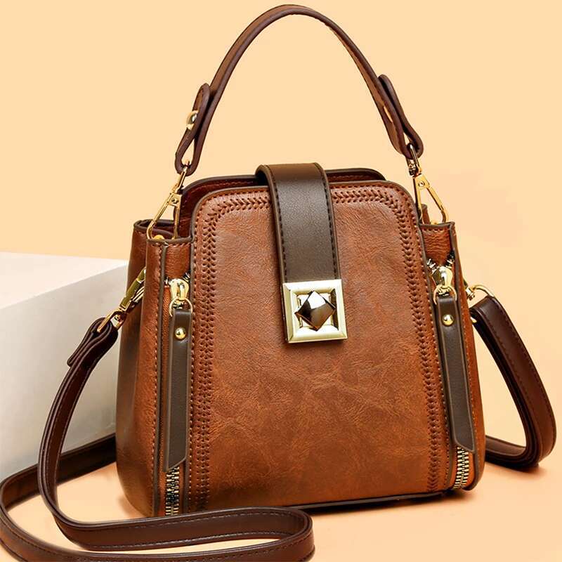 New 2023 High-End Leather Tote Large Capacity Women Bags Designer Bag Ladies Brand Shoulder Messenger Bolsas Feminina Sac