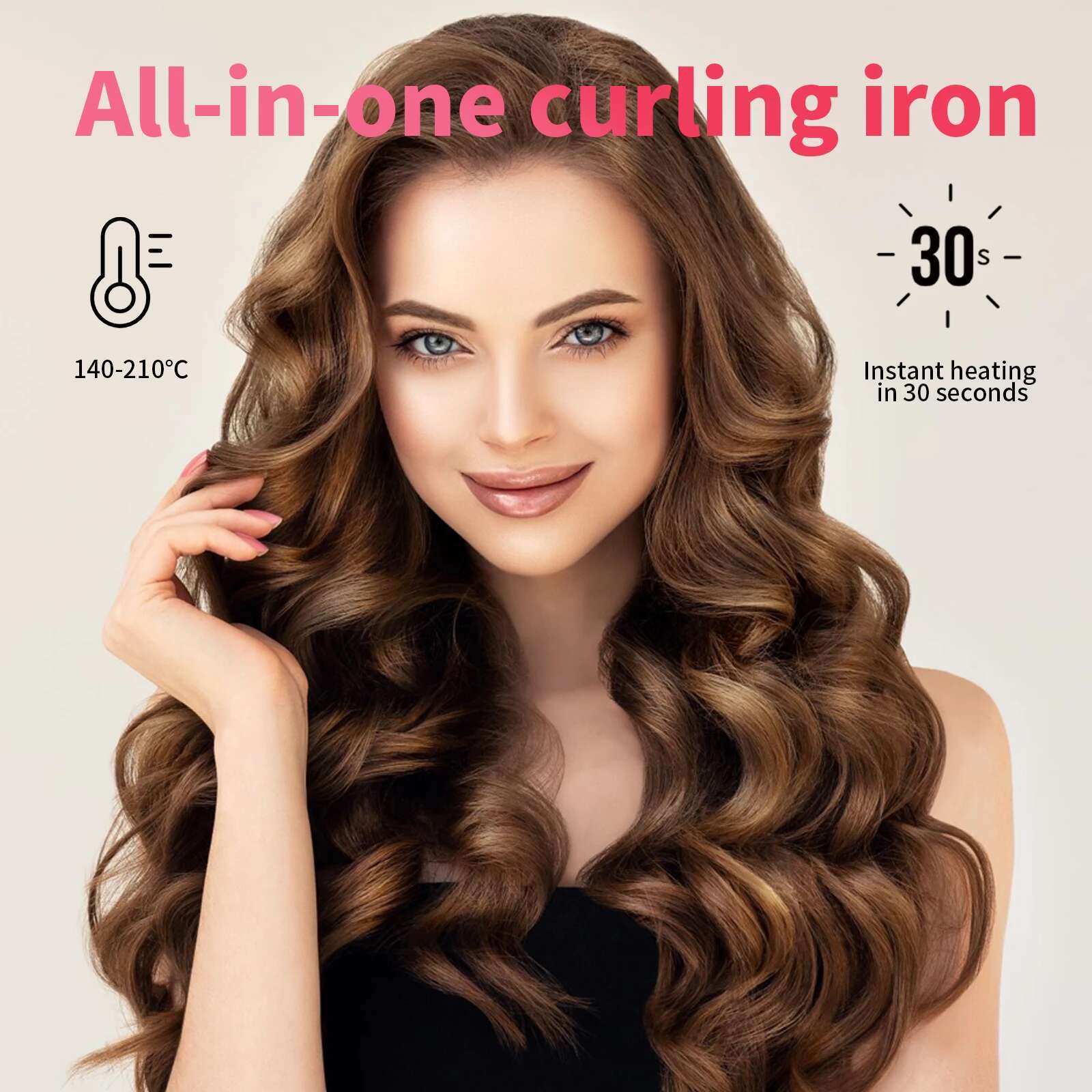 5 In 1 Hair Set Iron With Interchangeable Barrels And Wave Curg Iron, Fast Heating Wand Curler