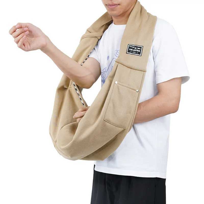 Portable Puppy Sling Carrier Bag Dog Outdoor Travel Crossbody Shoulder Bag for Small Dogs Cats Within 8kg Pet Carrying Supplies 250205