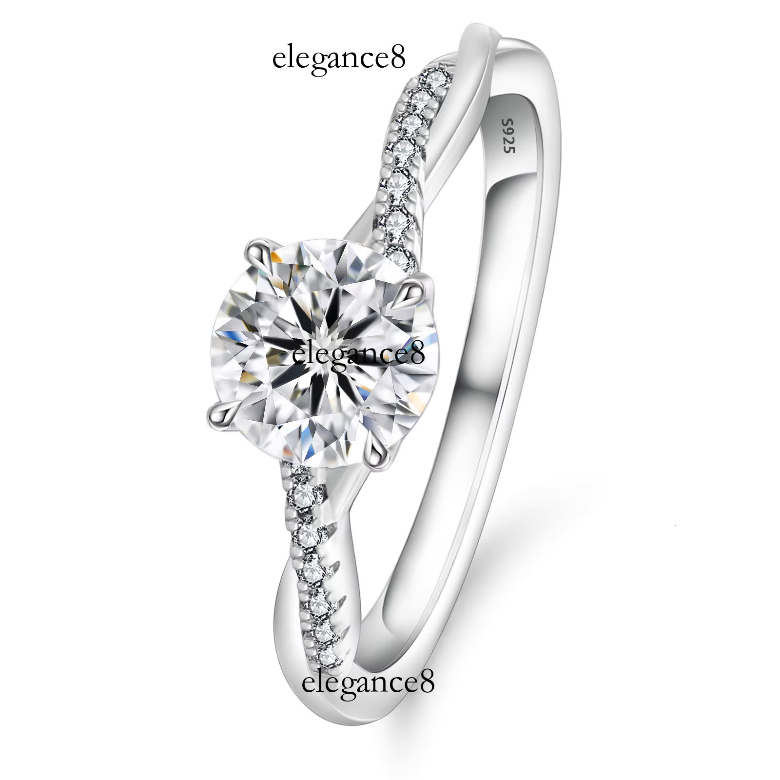 1ct sterg sier VVS1 platinum Dier silica engagement ring for women