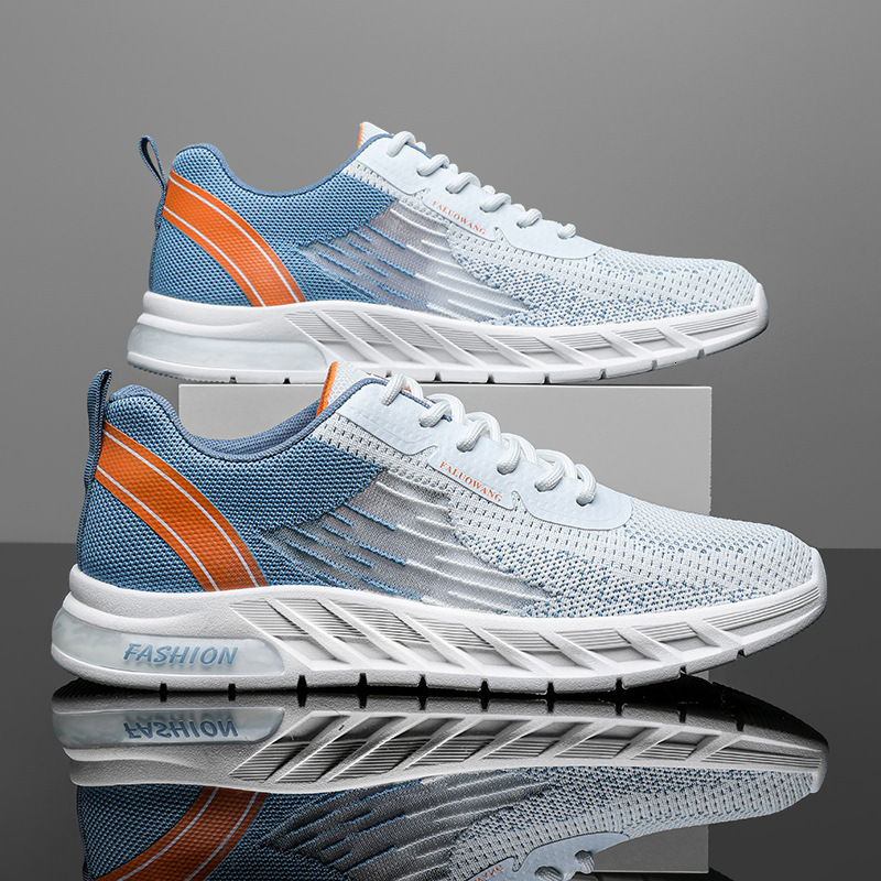 Flyknit Men's Fashion 2025 New Summer Breathable Casual Mesh Running Shoes Training Men's Step Soft Bottom Sports Shoes