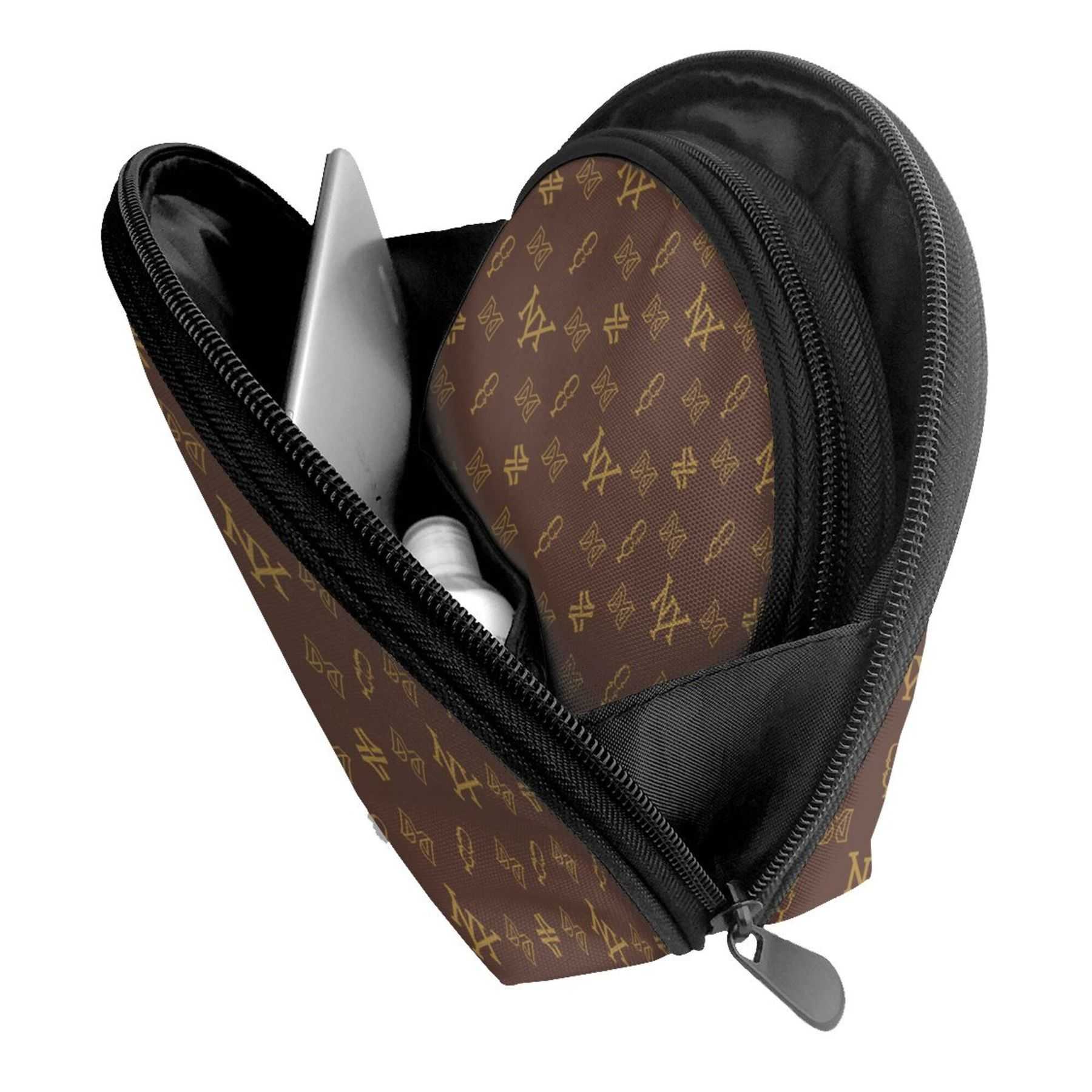 NXY Womens Designer MakeUp Bag Luxury Brown Cosmetic Bag Zipper Toiletry Bags Cases Ladies Fashion Cosmetic Pouch Make Up Box
