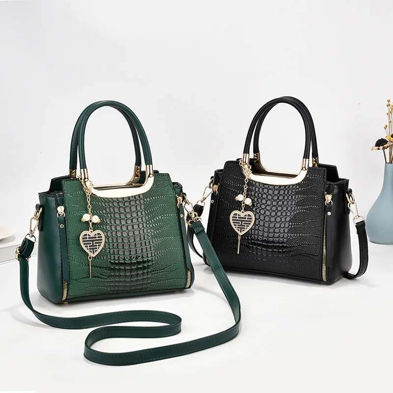 Elegant Buckle Heart Chain Decor Handbag, Women's Solid Color Crossbody Bag, Braided Details Flap Purse For Work designer handbags women