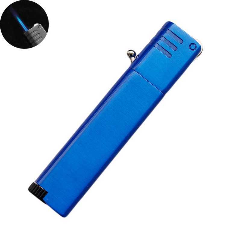 Jet Lighter Refillable Windproof Butane Gas Grinding wheel Flint Lighter Blue Flame Torch LighterT250301