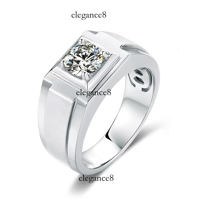 High quality 1ct diatoeous earth engagement men's ring sier high-quality jewelry