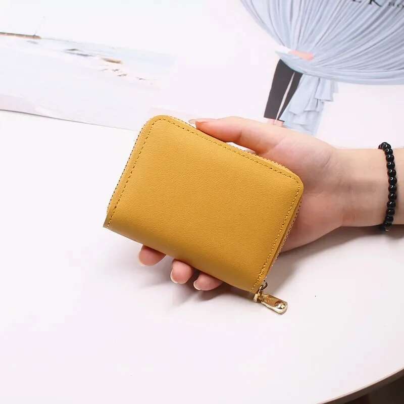 Ladies/men's Business Red/black/grey/yellow/blue/multi Card Holder 26 Zipper Card Wallet