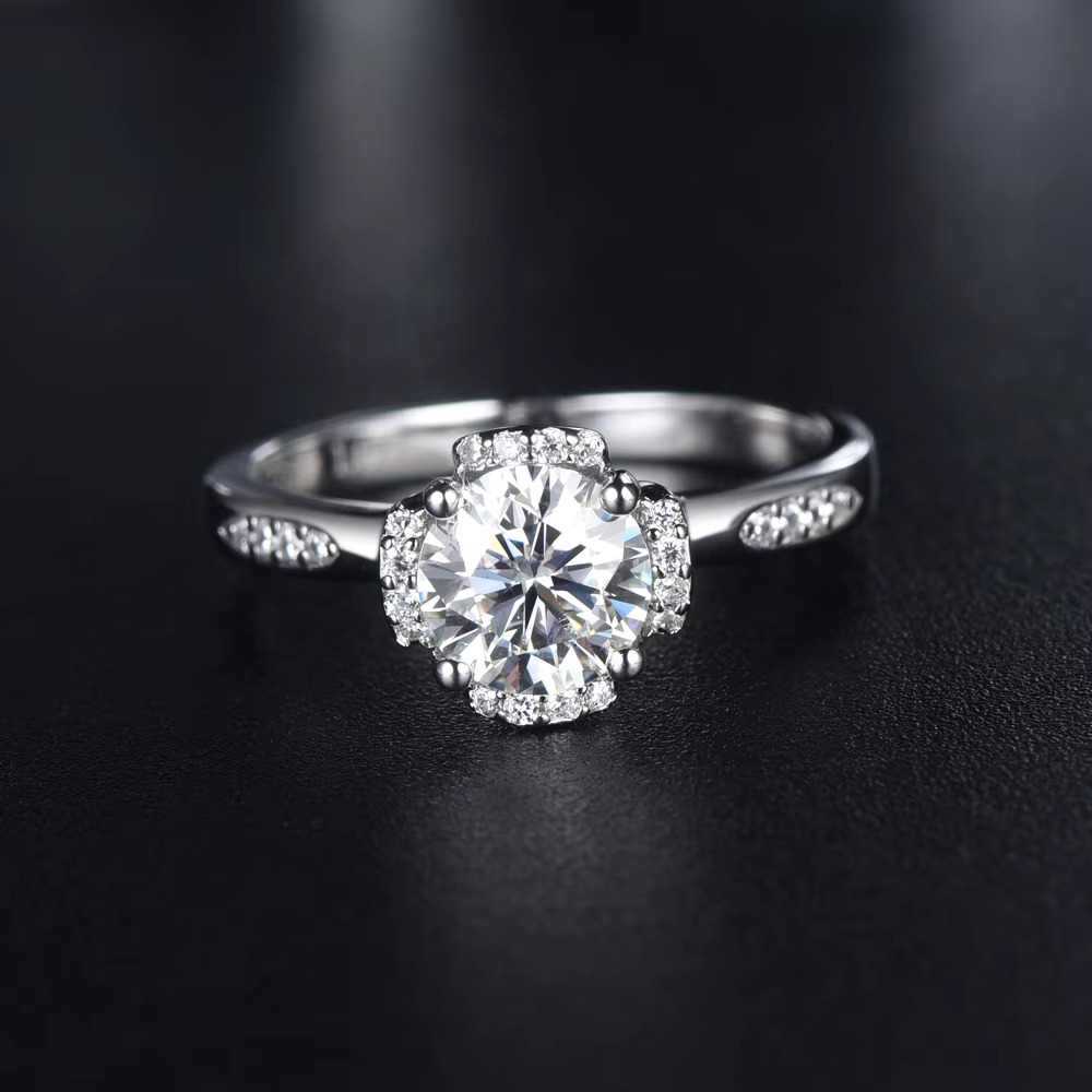 SKA Jewelry Design Gold Carbon Silica Engagement Ring