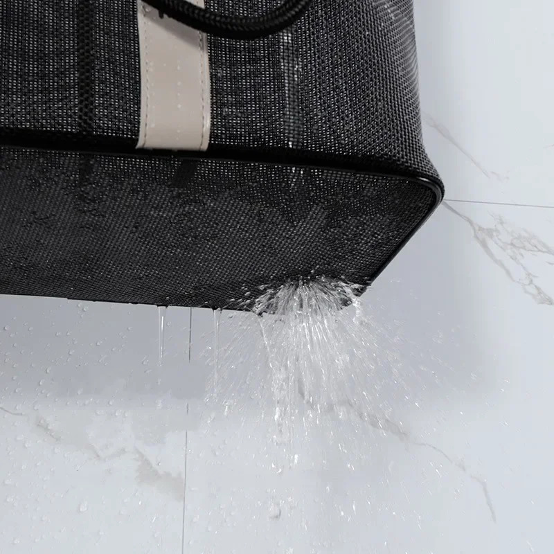 Large Capacity Cosmetic Bag Portable Travel Wash Handbag Bathroom Transparent Shower Makeup Pouch Unisex Toiletries Organizer 250327