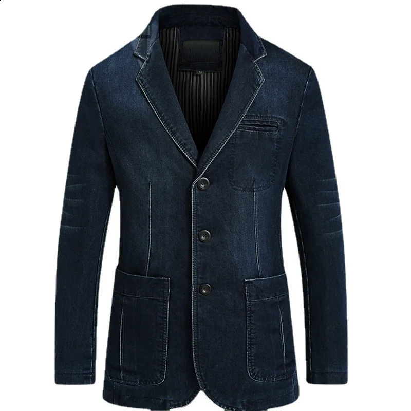 Spring casual cotton denim suit jacket mens winter classic fashion ultra-thin washing retro blue jeans jacket mens ed clothing 250228