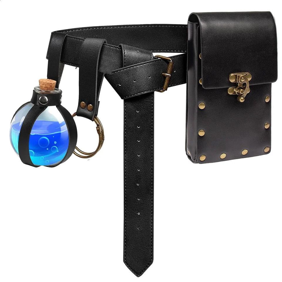 Medieval Belt Pouch for Pirate Costume Women Ren Faire Phone Holder Bag Leather Belt Renaissance Accessories Cosplay Costume 250227