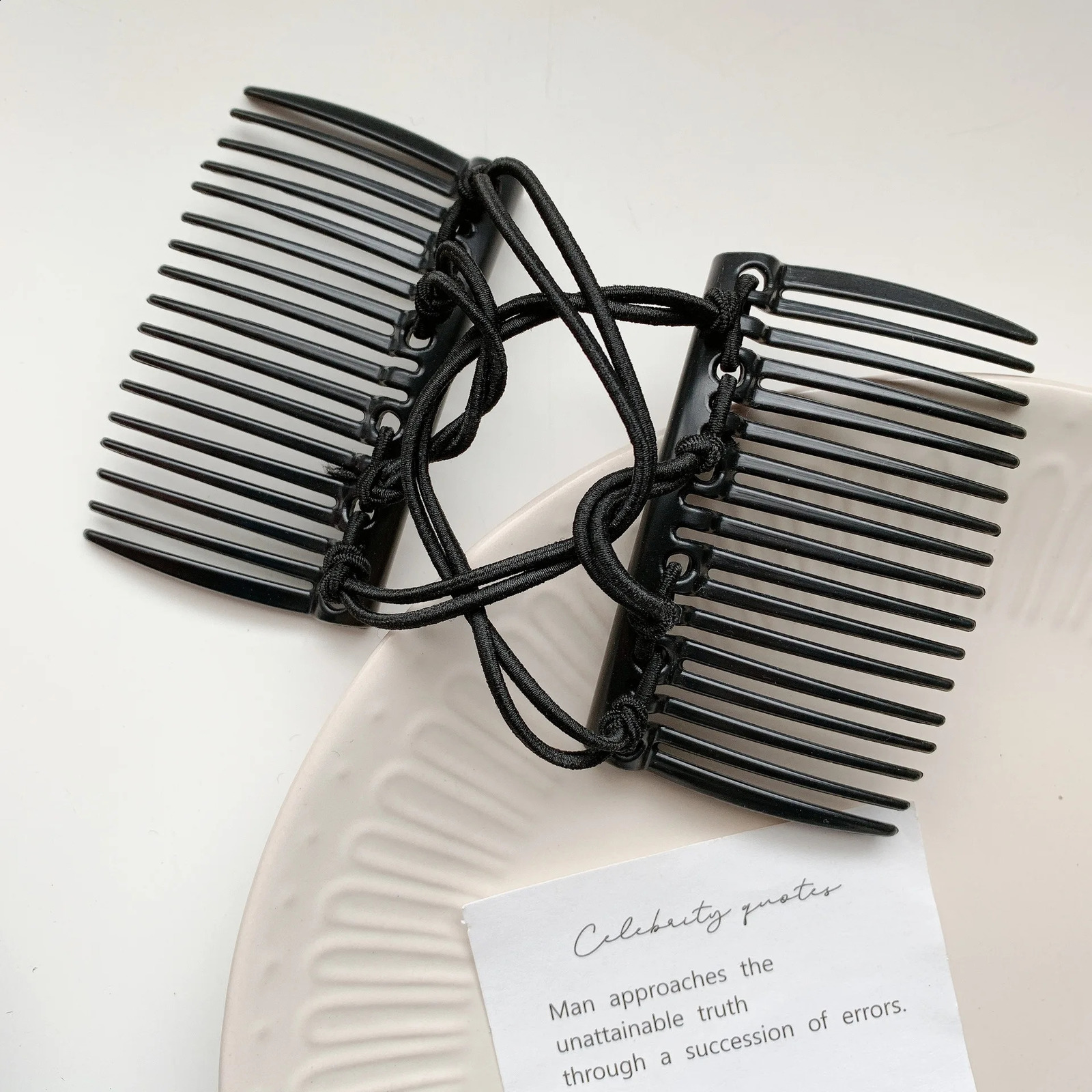 Vintage Creative Magic Hair Comb Double Row Elastic Disc Clip For Women Headwear Fashion 250218