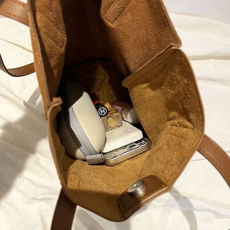 Genuine Leather Bucket Bags For Women Designer Handbag Purse New In Cowhide Vintage Matte With Inner Pocket Shoulder