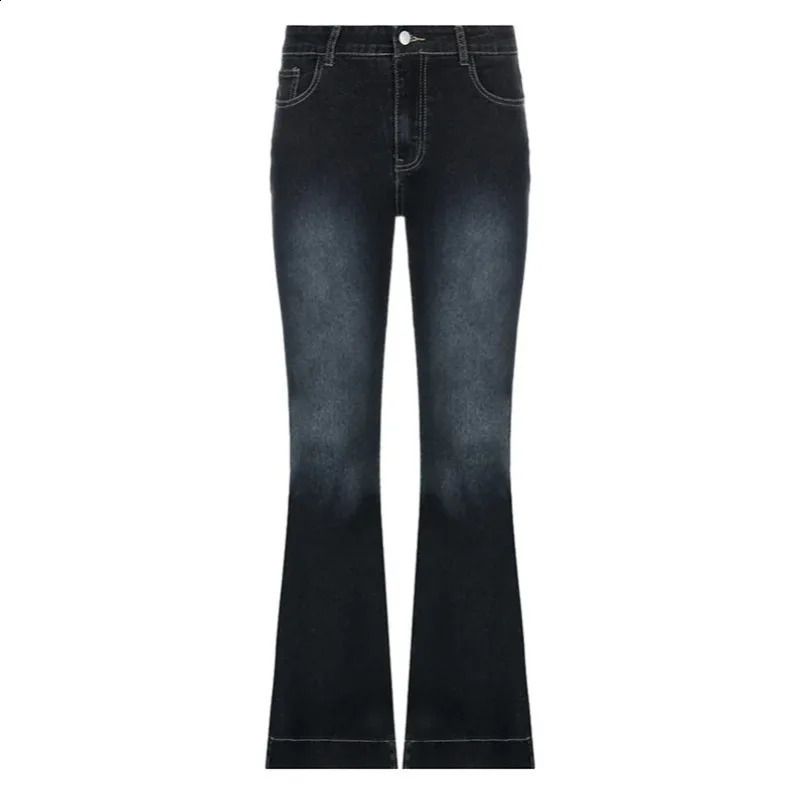 y2k Flare Jeans Vintage Low Waisted Cute Trousers Aesthetic Streetwear Casual Cargo Pants Women Korean Distressed Jeans 250225