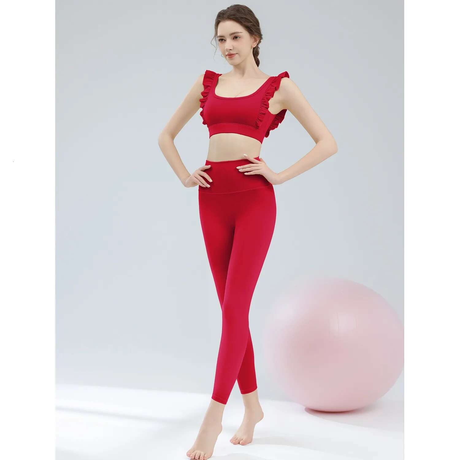 Women Two Pieces Yoga Sets Buttery Soft Gym Suit Breathable Quick Dry Running Sportswear Female Workout Clothes Fiess Outfits