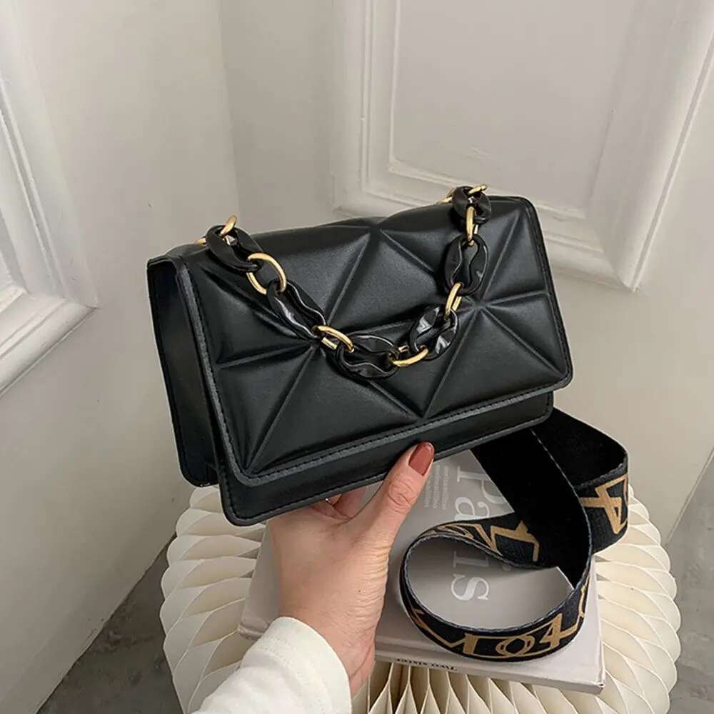 Fashion Women's Handbag PU Leather Flip Bag Women's Large Capacity Casual Crossbody Bag