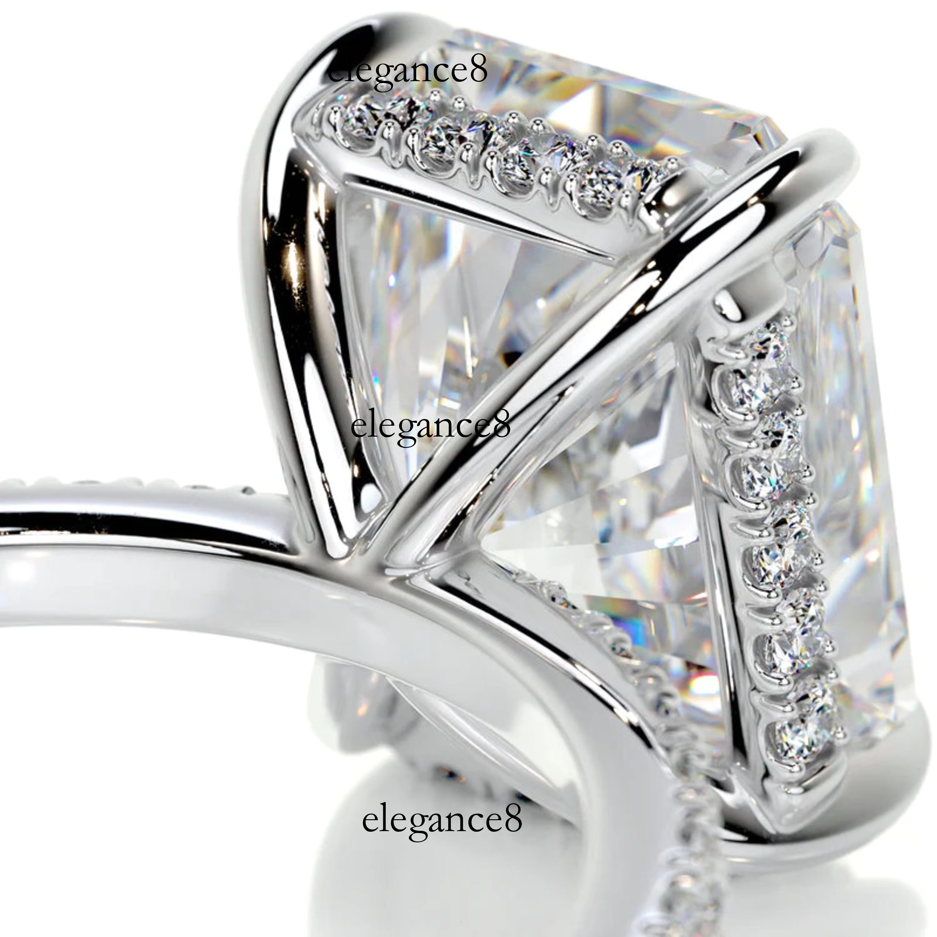 1CT Promise Wedding D Color VVS Ring, S Pure Sier Silica Engagement Ring for and Girlfriend