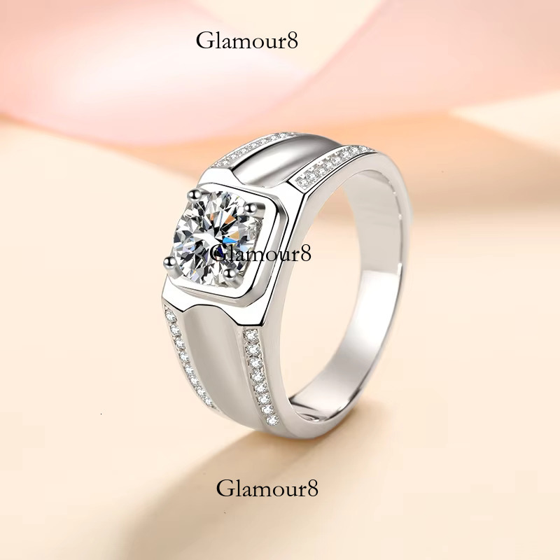 Men's 1ct silica ring with large stamp