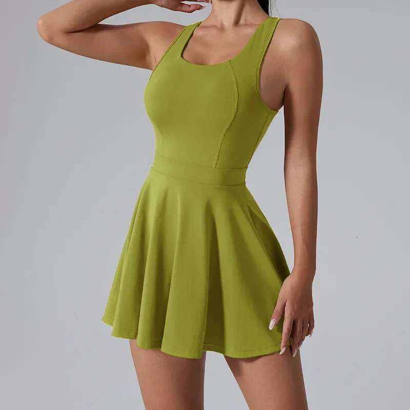 Tennis Summer 2024 Breathable Slim Fit Sport Active With Chest Pads Golf Clothes Women Soft Yoga Workout Dress
