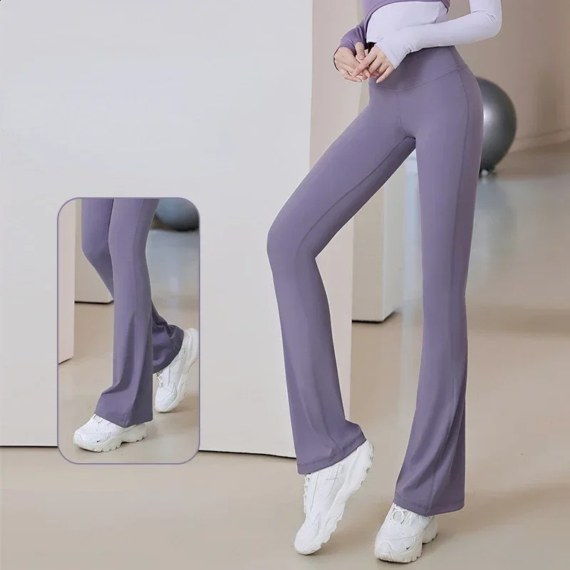 Women Yoga Pants Legging Fitness Tight lifting Sweatpants Quick drying Breathable High Waist Sports Pants Bell-bottoms 250225