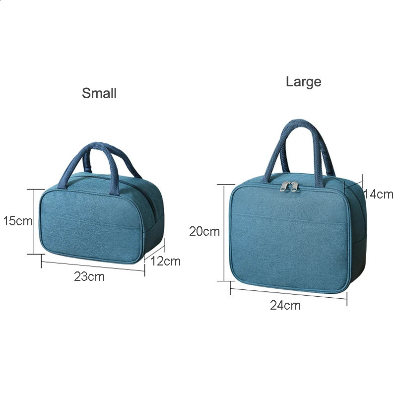 Portable insulated lunch bag waterproof canvas cooler ice pack work food handbag picnic bag 250228