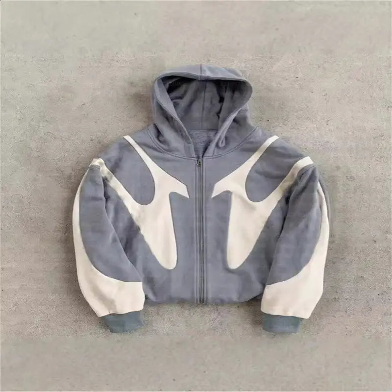 Mexico Retro Letter Printed Devil Pattern Hoodie Y2k Harajuku Casual Couple Zipper Hoodies Sweatshirt Fashion Street Clothing 250225