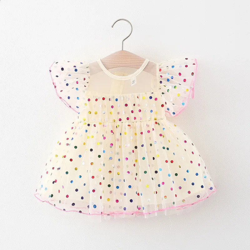 Baby Girls summer clothes outfit color polka dot princess dress for girls baby clothing 1st birthday infant babies dresses dress 250228