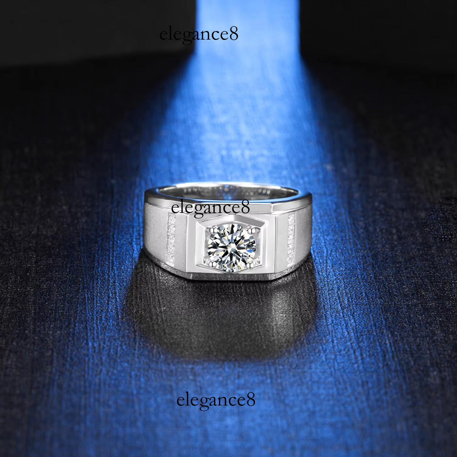 VVS GRADE D Sterg Sier Man Ring d Color Moissanite Men Jewelry
