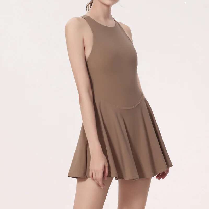 Women High Neck Stretchy Compression Quick Dry Lightweight Dress Shop New Solid Color Sexy Outdoor Sports Tennis Skirt