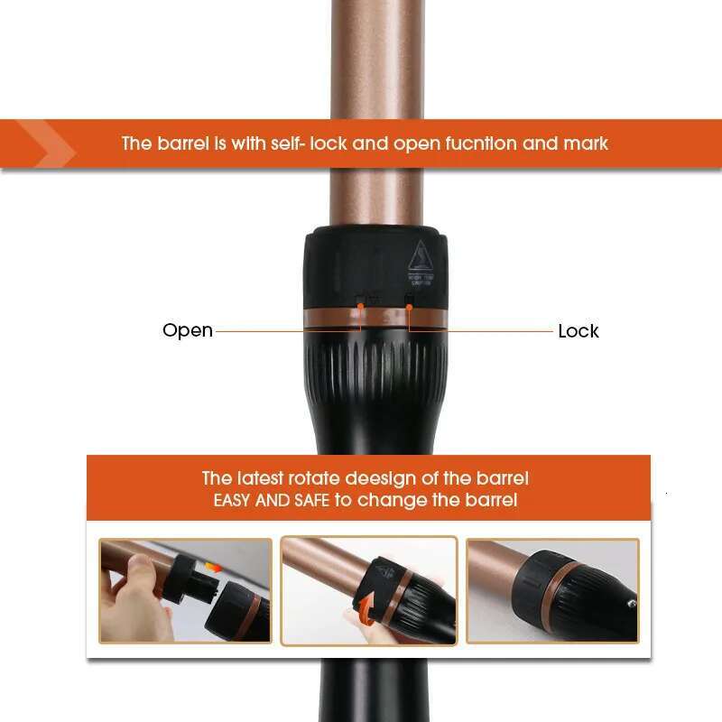 5 In 1 Curg Wand Sets With 3 Barrel Hair Waver, Dual Voltage , Instant Heating, Temp Adjustment ,Hair Crimper Iron For Women