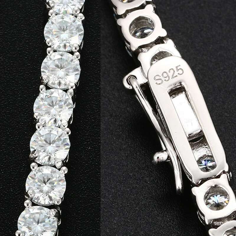 Tennis Chain Premium Unisex Moissanite Necklace Men Original Sterg Sier Hip Hop Tennis Bracelets for Women