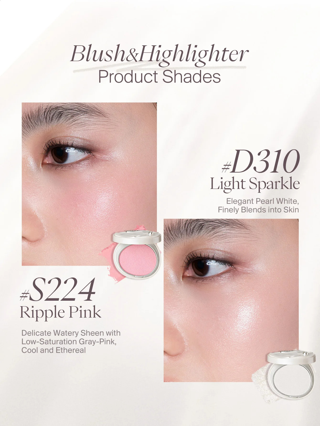 JOOCYEE Blush and Highlighter The World is My Oyster Collection Waterproof Long Lasting 250224