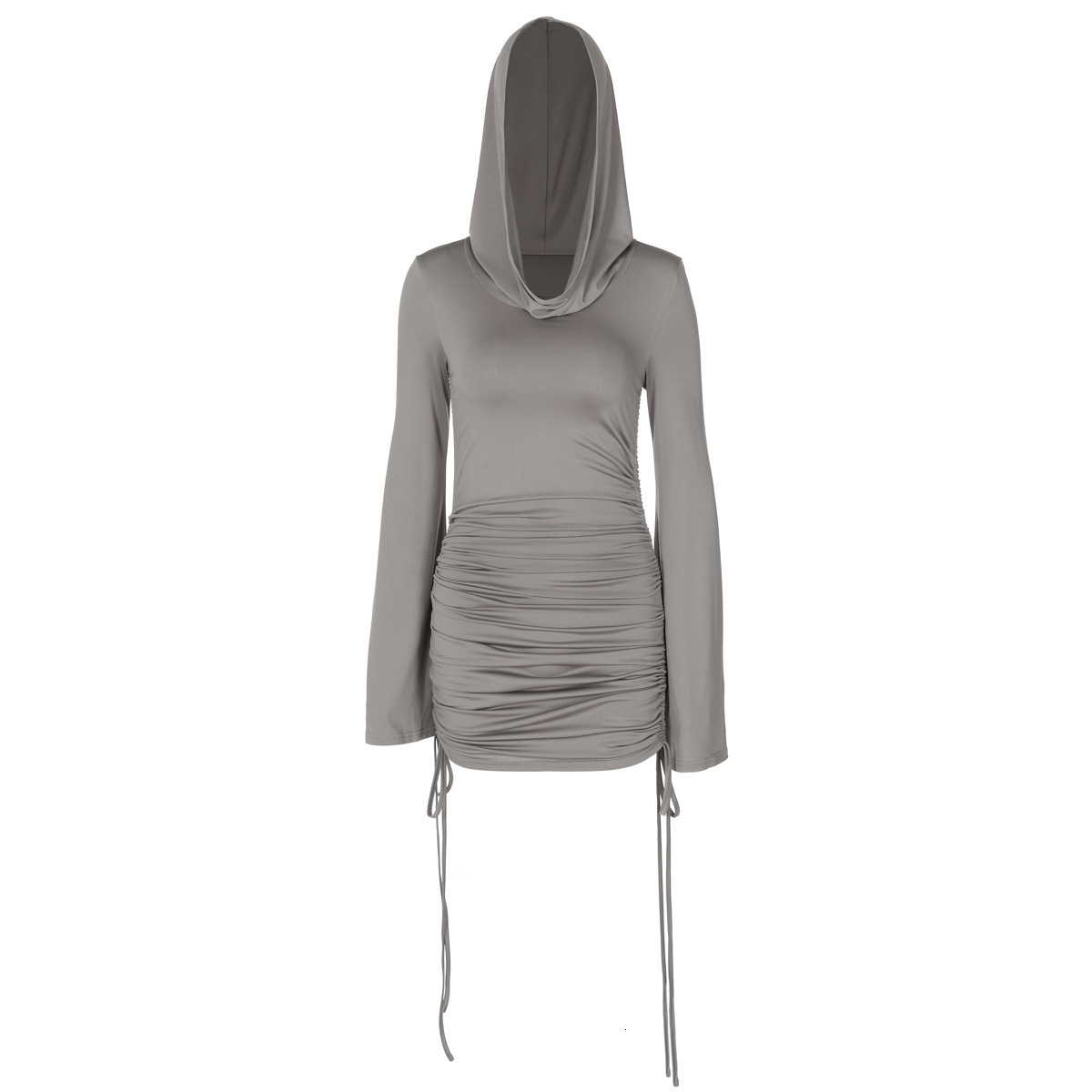 Hot Selling Women's Clothing New4 Autumn New Product Fashionable And Sexy Slim Fit Drawstring Hooded Hip Hugging Dress For Women