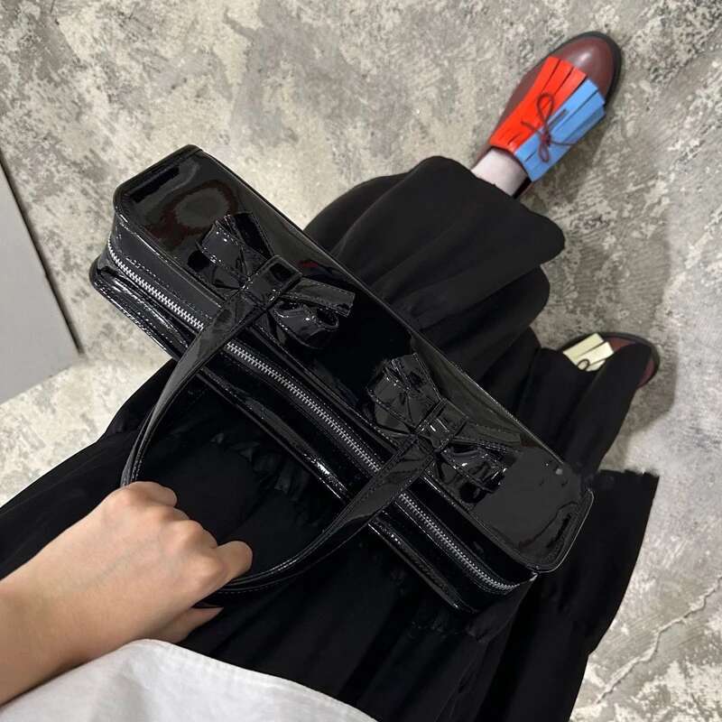 Style Bags For Women Designer Handbag Purses3 New In PU Brightening Process Bow Long Shape Casual Wrist