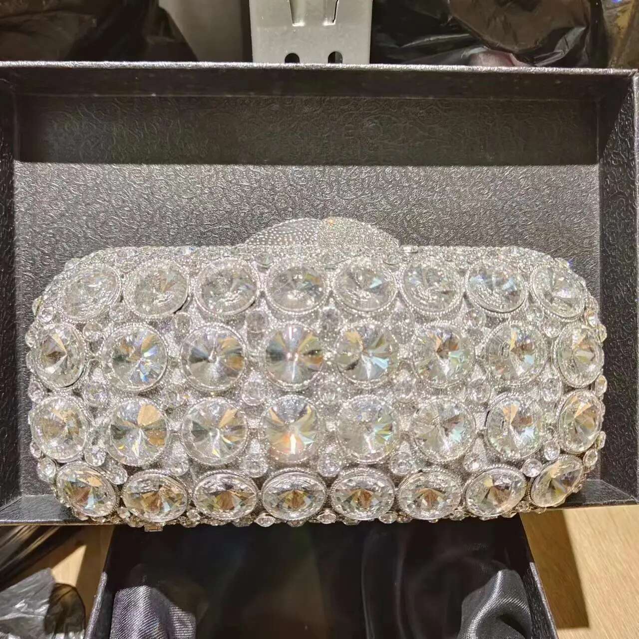 XIYUAN Newest Women Multi Colored Wallet Clutch Bag Designer Wedding Party Handbags Rhies Day Clutches Evening Bags