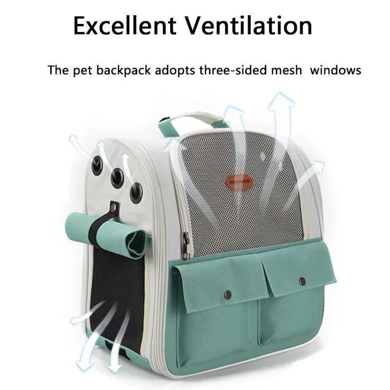 Pet Backpack Portable Cat and Small Dogs Outdoor Carrier Foldable Ventilated Design Large Cat Dog Backpack Carrier Bag 250205